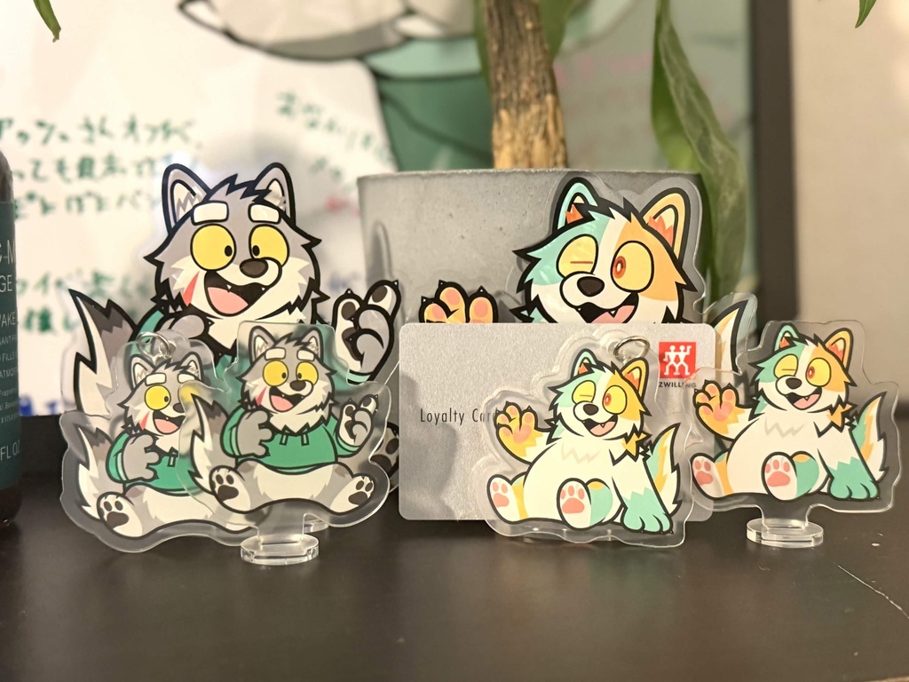 がむ/アッシュ・ノーウェア アクリルキーホルダー&アクスタ【ミニ】【デカい】セット