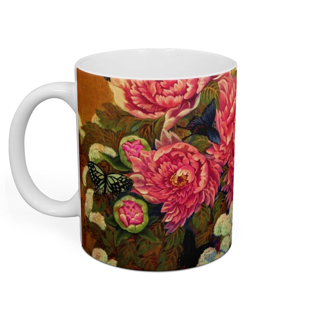 牡丹マグカップ