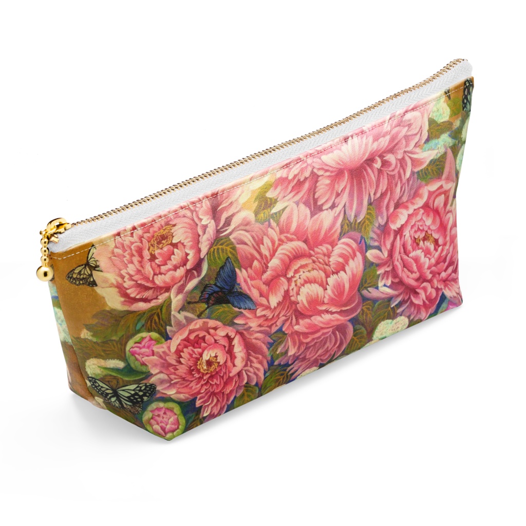 牡丹の日本画ポーチ