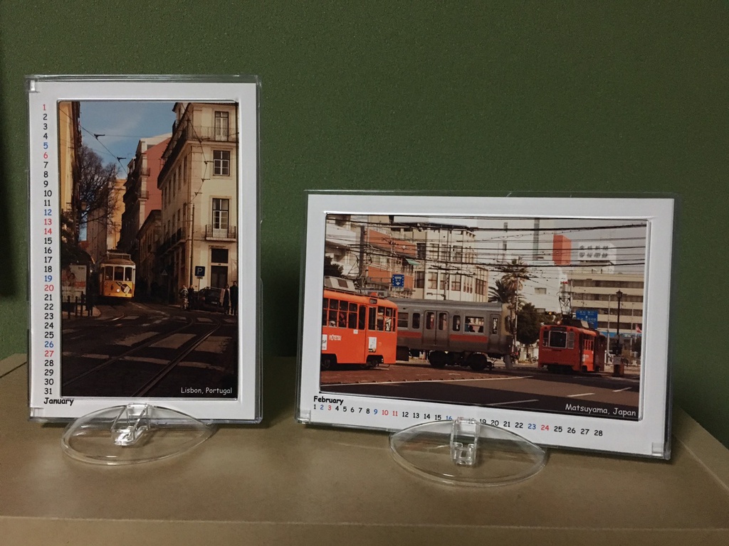 【販売終了】卓上カレンダー2019「世界の路面電車」