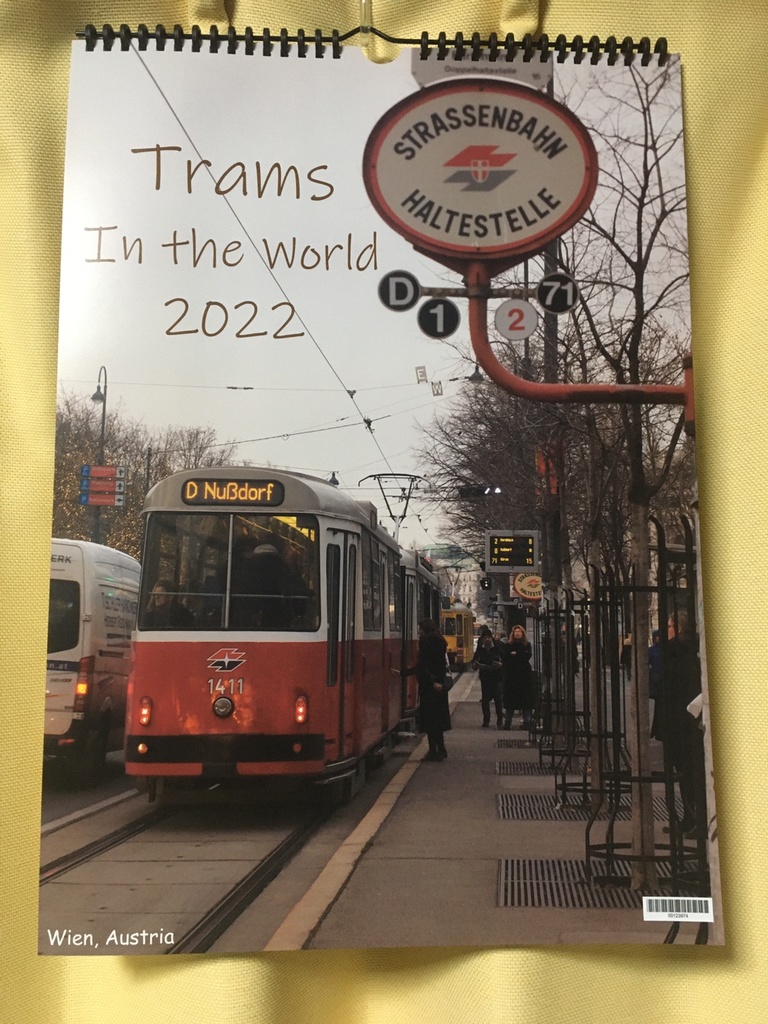 【終売・再販応相談】壁掛けカレンダー2022「世界の路面電車」