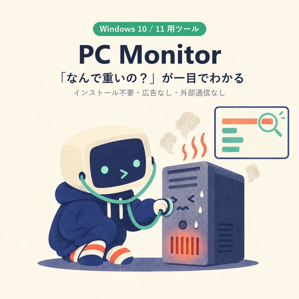 PC Monitor ― 「なんで重いの？」が一目でわかる Windows 監視ツール