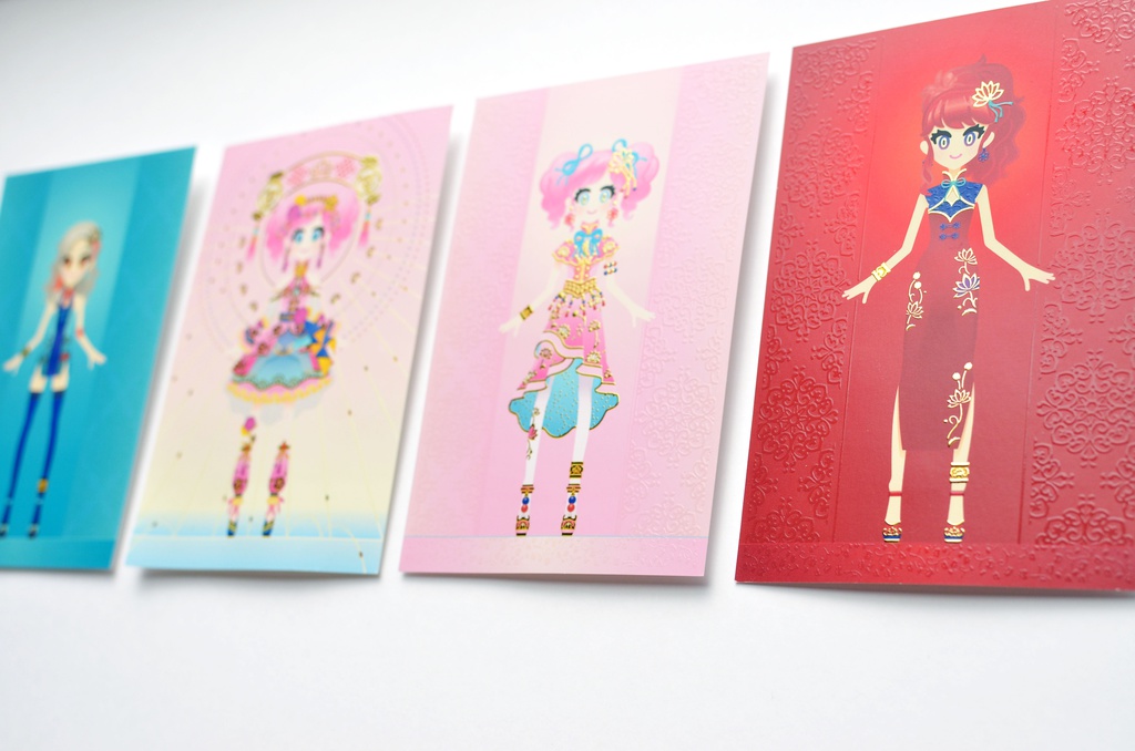 「甘辛胡椒拳」箔&ニス盛りポストカード