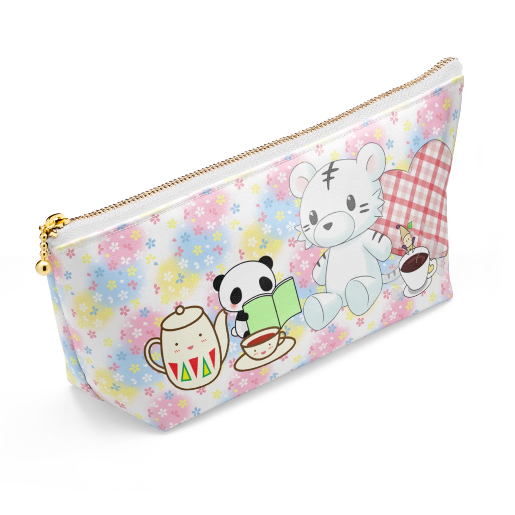 白虎ぬい絵柄ポーチ