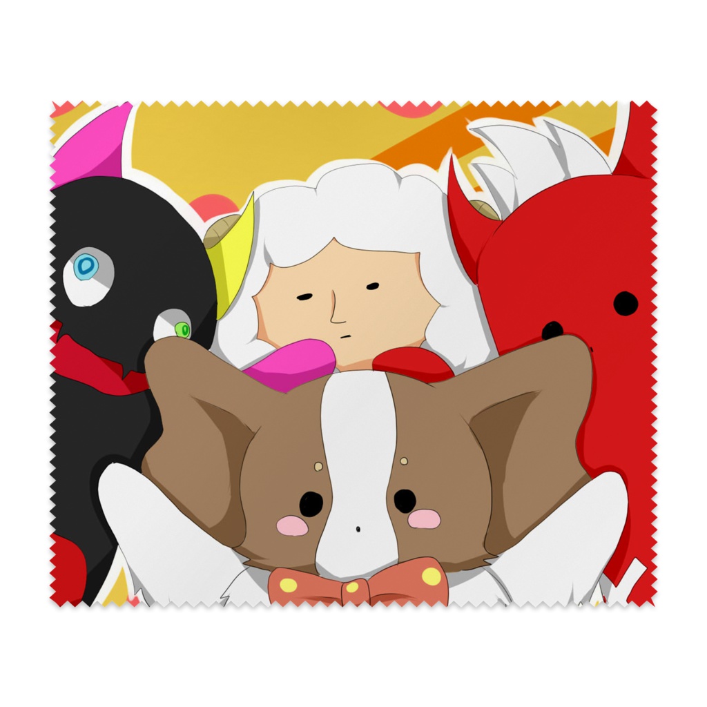 パピヨンのシンちゃんと仲間達メガネ拭き