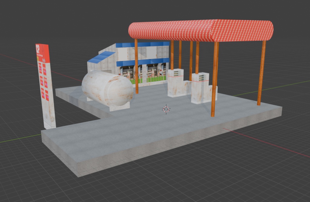 Gasoline Station FBX