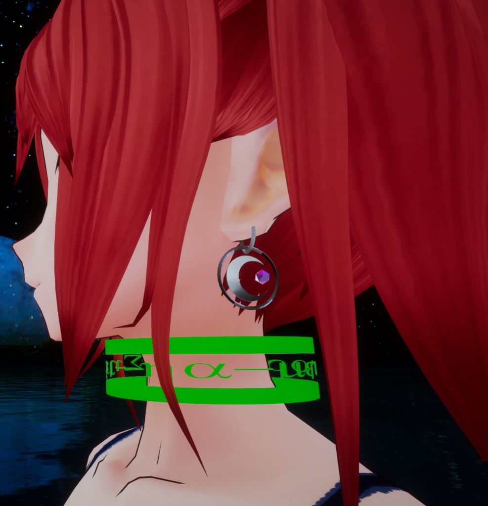 VRC向け月イヤリング