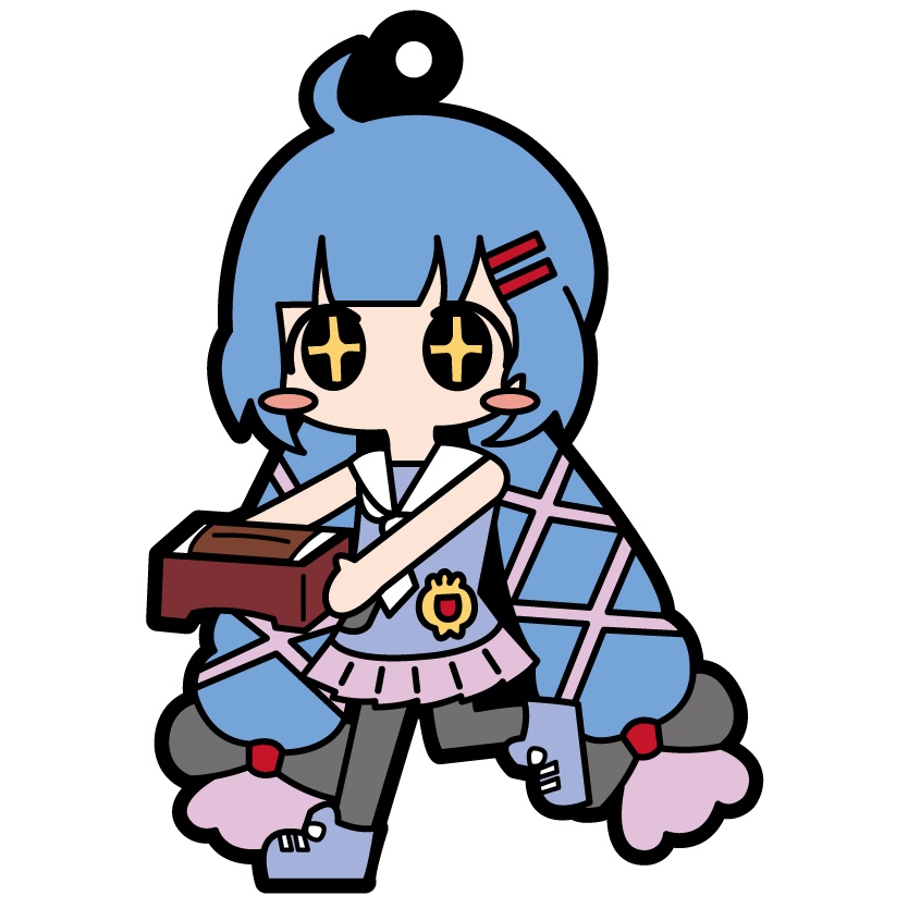 ラバーキーホルダー「うな重をご提供するウナちゃん」