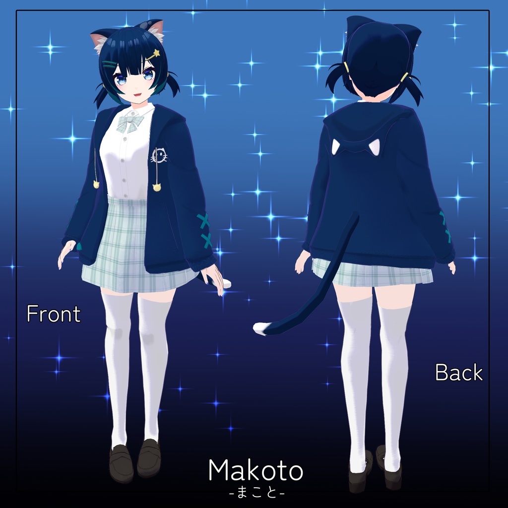 【オリジナル3Dモデル】"Kagami-かがみ-"と"Makoto-まこと-"