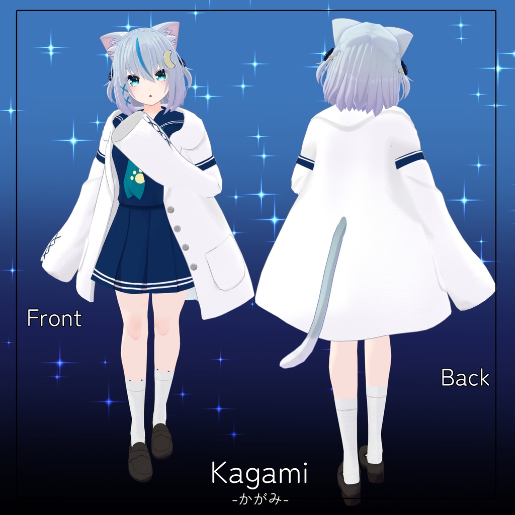 【オリジナル3Dモデル】"Kagami-かがみ-"と"Makoto-まこと-"