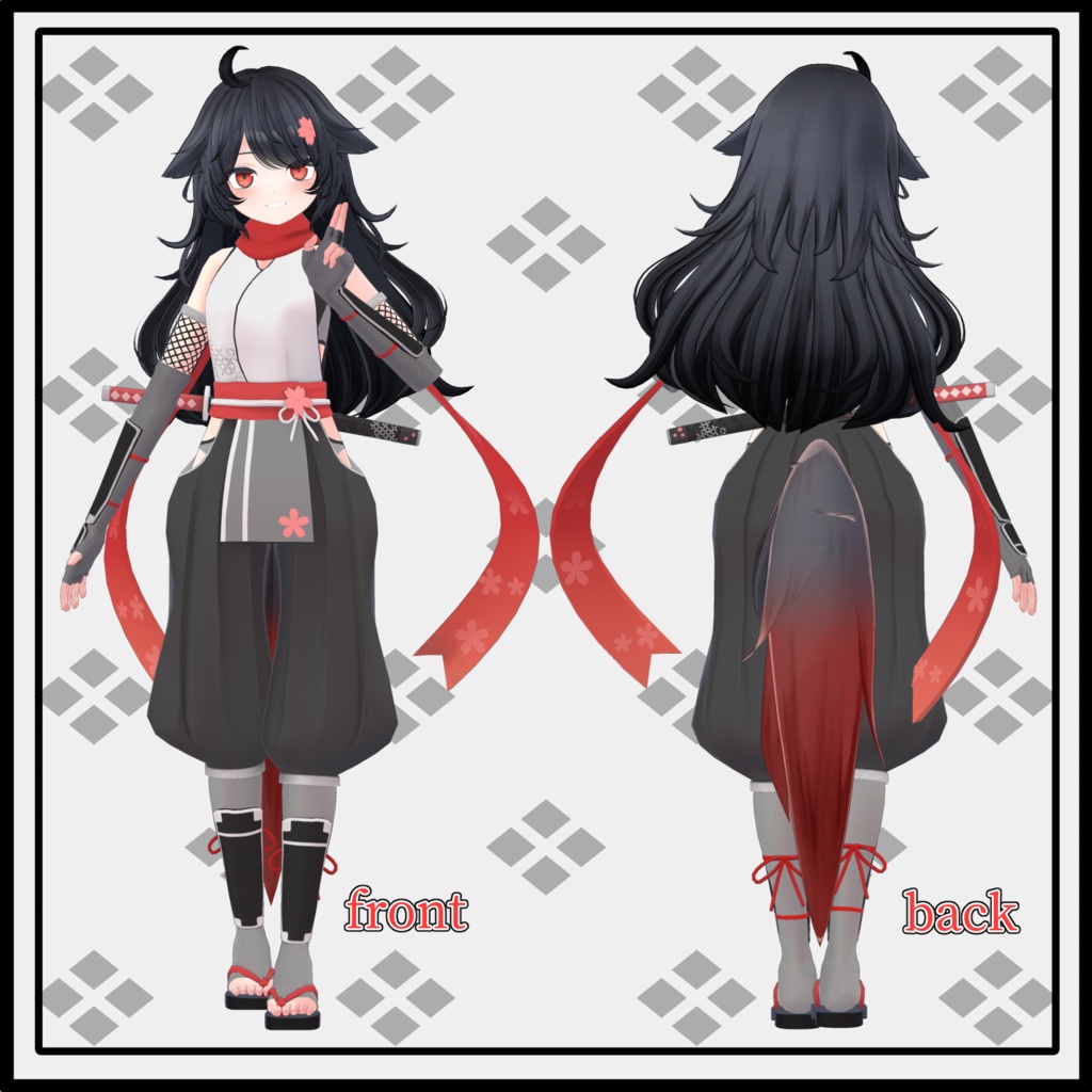 【デルタフレア向け衣装】忍者衣装-桜-