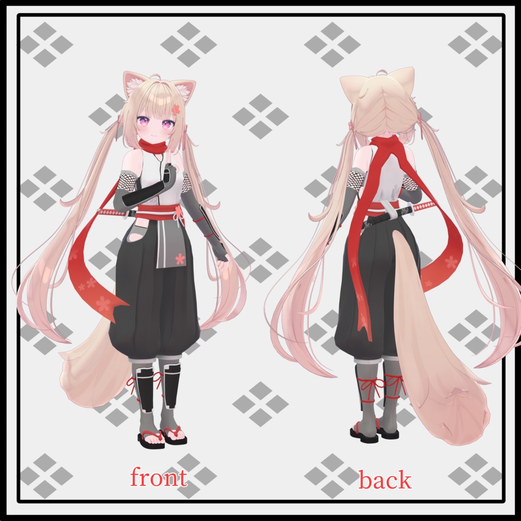 【シフォン、ライム向け衣装】忍者衣装-桜-(Ninja wear for Chiffon and Lime)