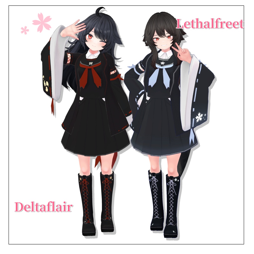 【オリジナル3D衣装】桜セーラー ―春色ノスタルジア