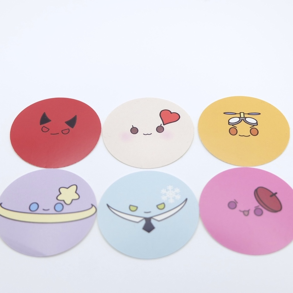 ▷ ぷにオンリー やわらか惑星直列 まんまるステッカー