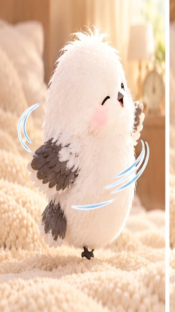 かわいいシマエナガのスマホ壁紙セット①癒やしの日常