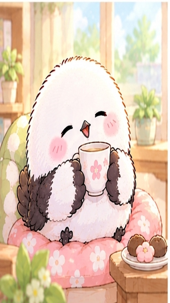 かわいいシマエナガのスマホ壁紙セット②おうち時間