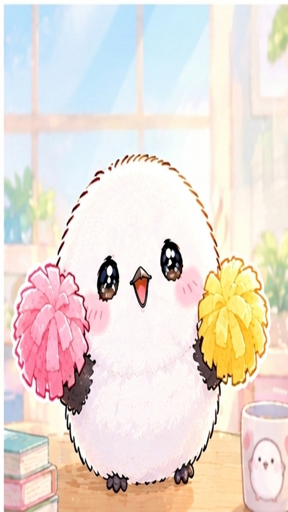 かわいいシマエナガのスマホ壁紙セット③のんびり暮らし