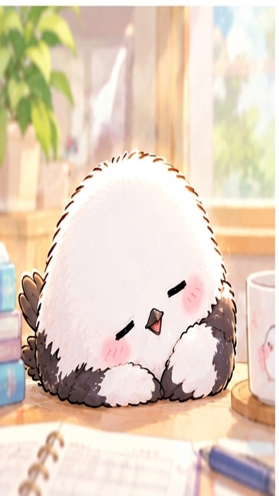 かわいいシマエナガのスマホ壁紙セット③のんびり暮らし