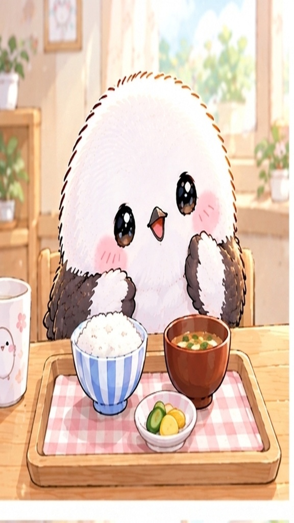 かわいいシマエナガのスマホ壁紙セット⑥日常のひとコマ