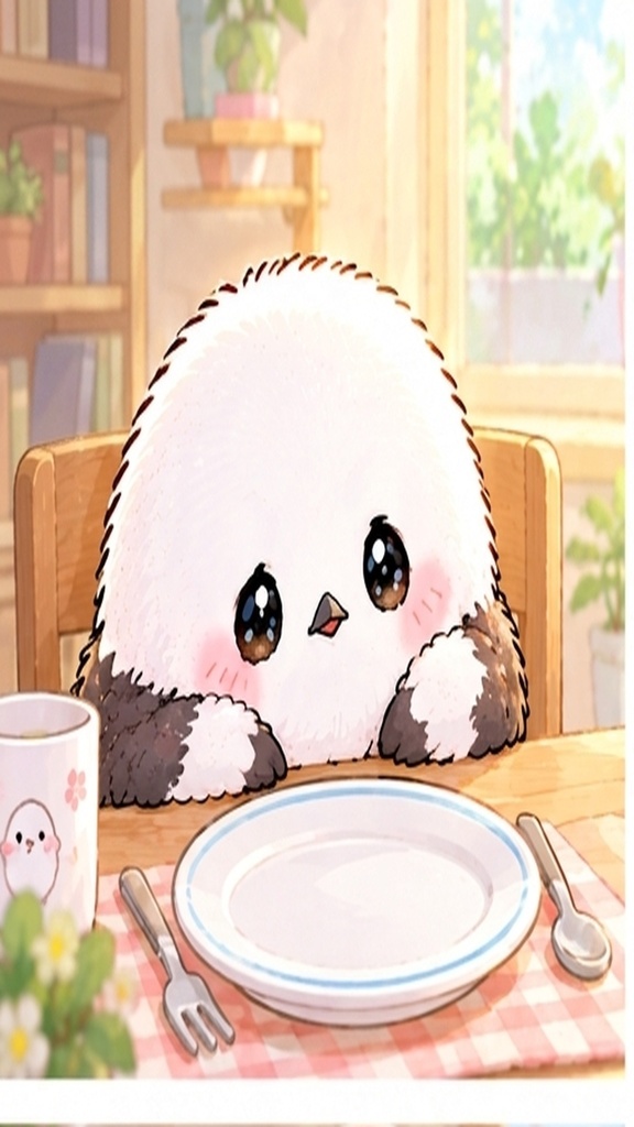 かわいいシマエナガのスマホ壁紙セット⑦頑張った日