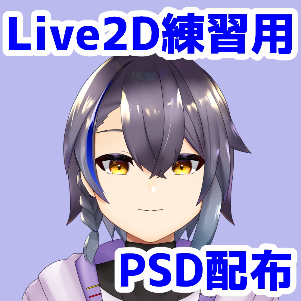 【Live2Ⅾ練習用】練習用パーツ分けPSD立ち絵