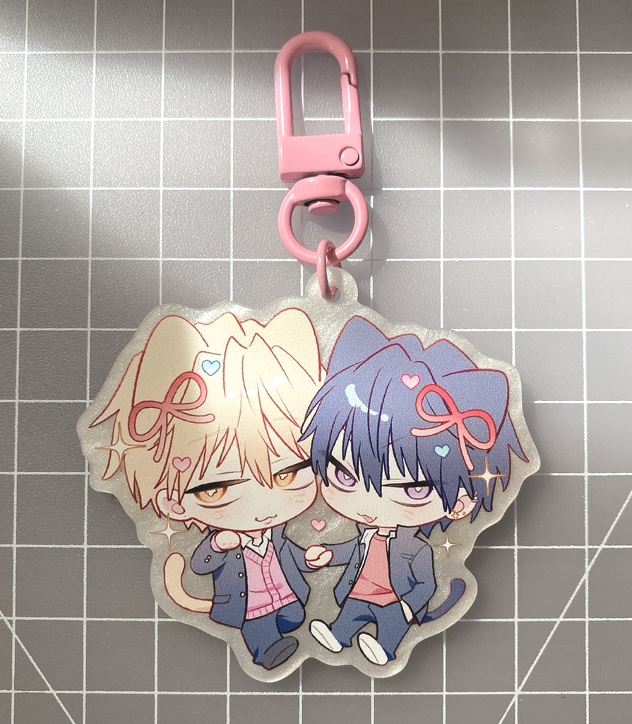 【受注予約】佐々波×沖名のネコ耳アクキー