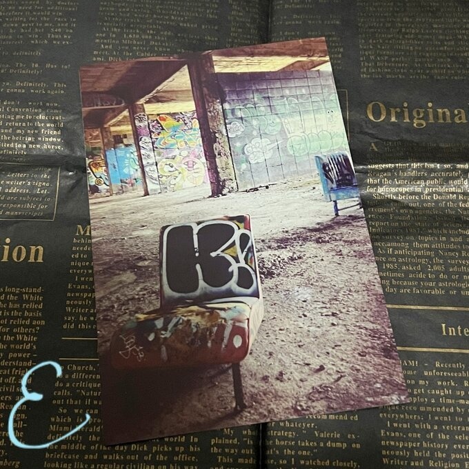 廃墟*工場夜景写真 ポストカード