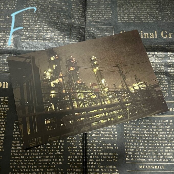 廃墟*工場夜景写真 ポストカード