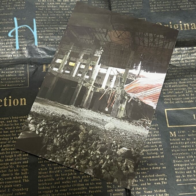 廃墟*工場夜景写真 ポストカード