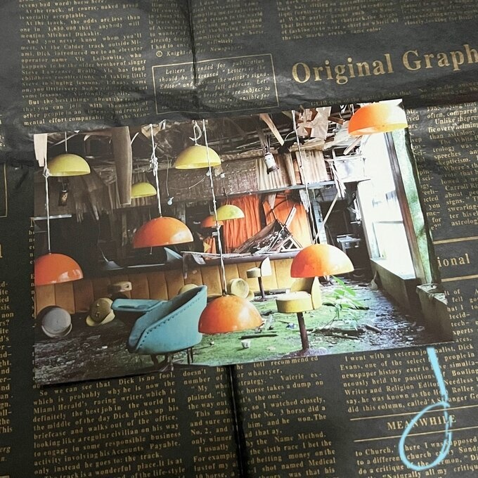 廃墟*工場夜景写真 ポストカード