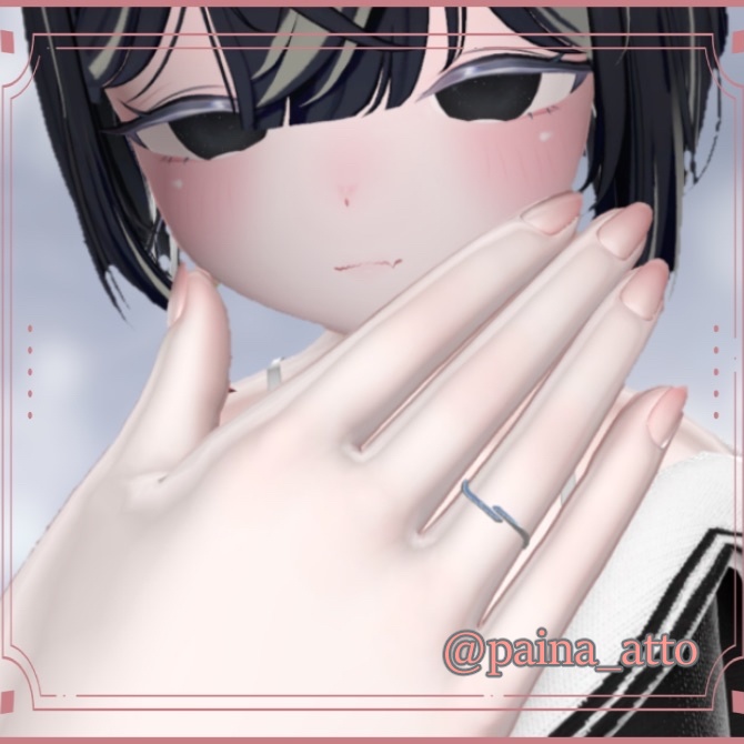 『Glass Vein 透きとおる祈りの脈動 シルバーリング』VRChat向けアクセサリー