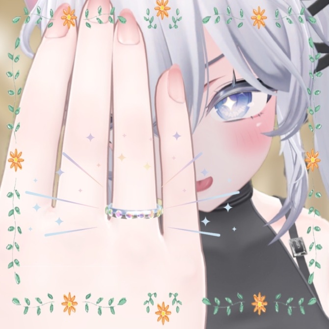 『Stella Dot 星を留めた指先 シルバーリング』VRChat向けアクセサリー