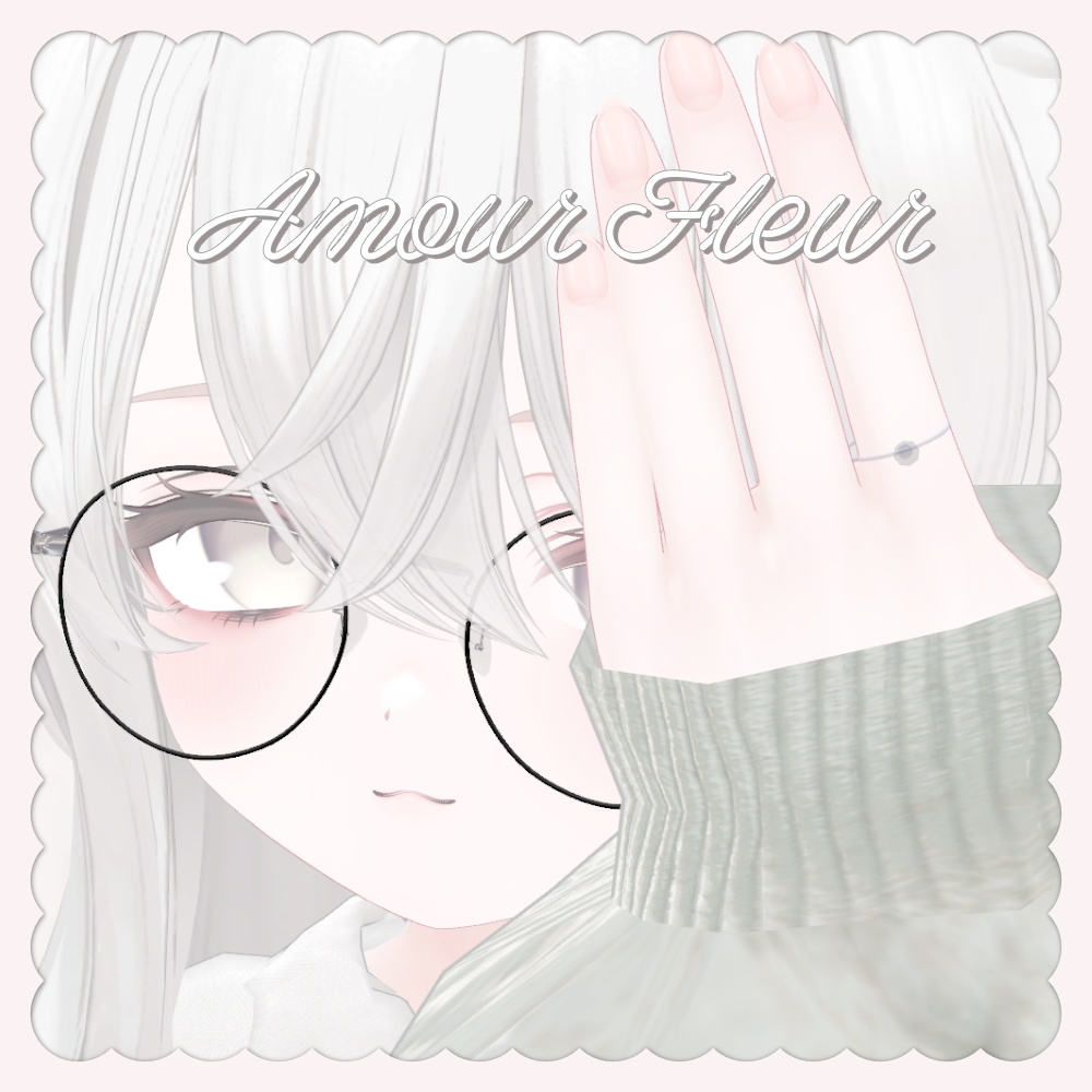【無料/free】シンプルなリング アクセサリー【VRChat想定】#amourfleur