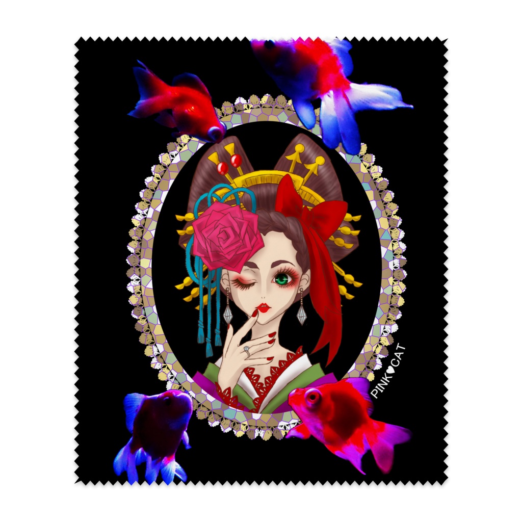 POP花魁メガネ拭き