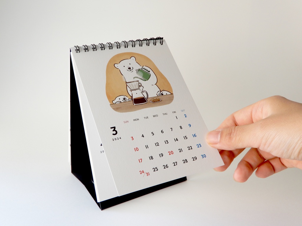 2024 シロクマカレンダー /2024 POLAR BEAR CALENDAR