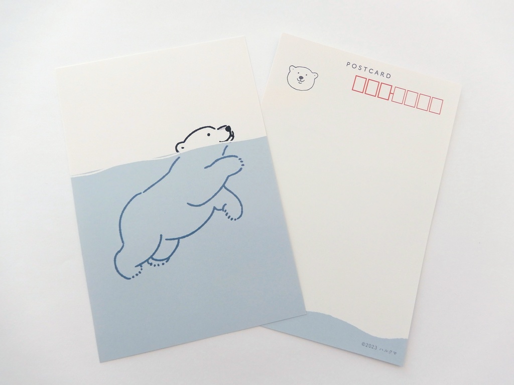 シロクマポストカード (1枚)/POLAR BEAR POSTCARD (1 sheet)