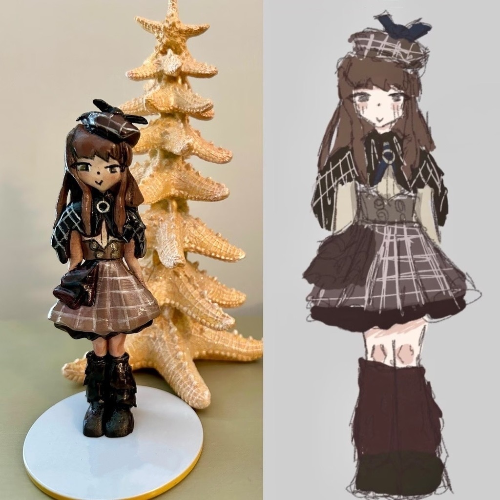 写真からのカスタム人形、子供の写真から イラスト そっくり人形 フィギュア 絵からカスタム 子どもの絵 誕生日 メモリアルグッズ 贈り物