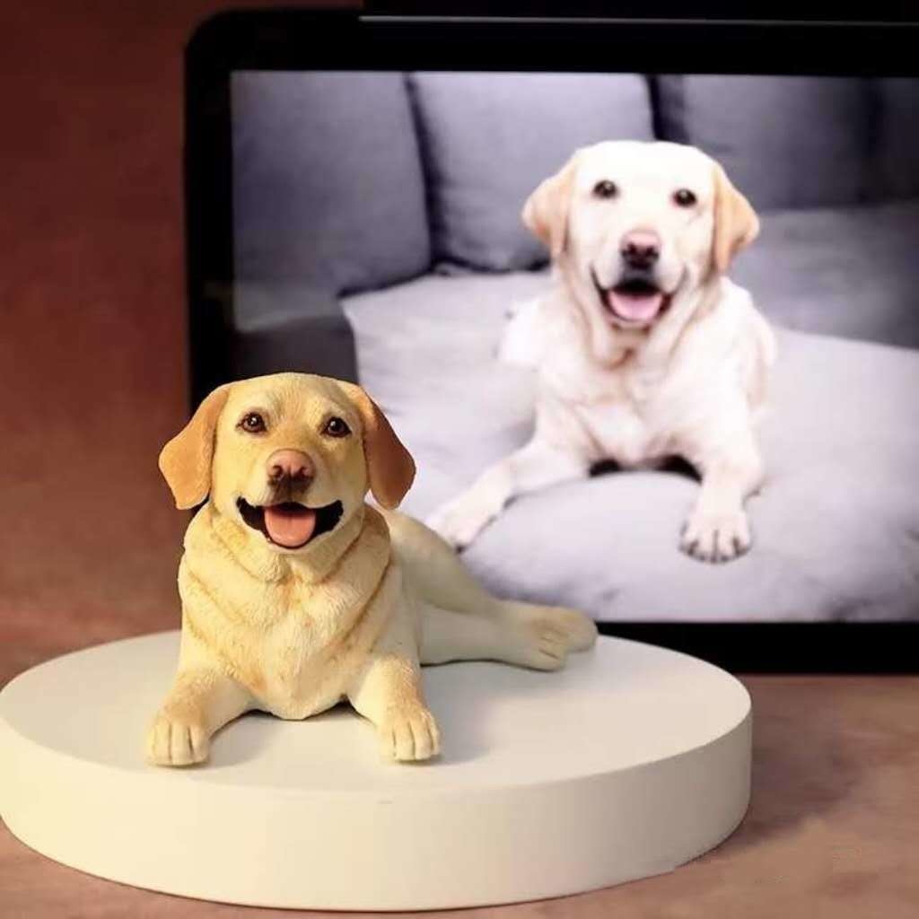 【受注作製】うちの子 写真入り そっくり人形❤ペット フィギュア、犬置物、 名入れ 愛犬 立体肖像画 似顔絵❤犬猫人形、ペットロス、メモリアル、ねこちゃん、誕生日、うちのこ記念日、ペットギフト
