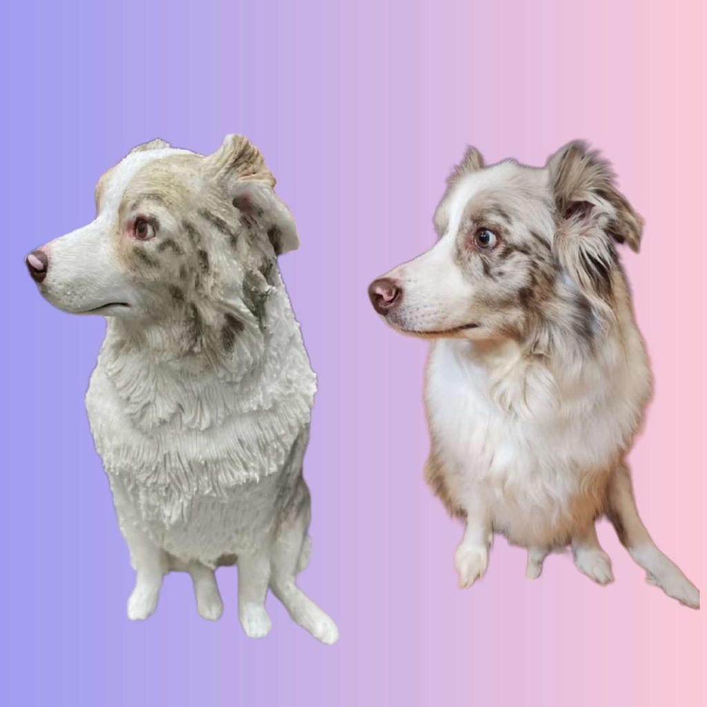 【受注作製】うちの子 写真入り そっくり人形❤ペット フィギュア、犬置物、 名入れ 愛犬 立体肖像画 似顔絵❤犬猫人形、ペットロス、メモリアル、ねこちゃん、誕生日、うちのこ記念日、ペットギフト
