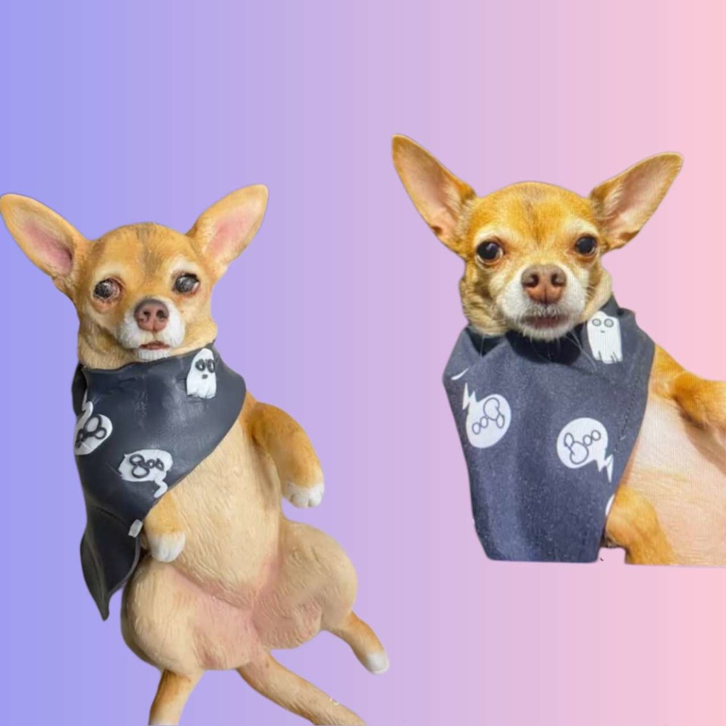 【受注作製】うちの子 写真入り そっくり人形❤ペット フィギュア、犬置物、 名入れ 愛犬 立体肖像画 似顔絵❤犬猫人形、ペットロス、メモリアル、ねこちゃん、誕生日、うちのこ記念日、ペットギフト