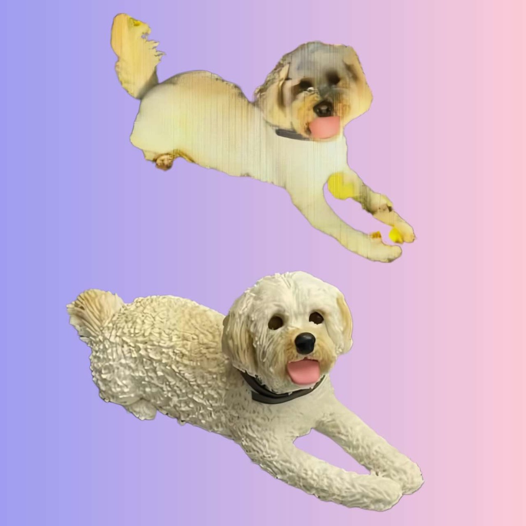 【受注作製】うちの子 写真入り そっくり人形❤ペット フィギュア、犬置物、 名入れ 愛犬 立体肖像画 似顔絵❤犬猫人形、ペットロス、メモリアル、ねこちゃん、誕生日、うちのこ記念日、ペットギフト