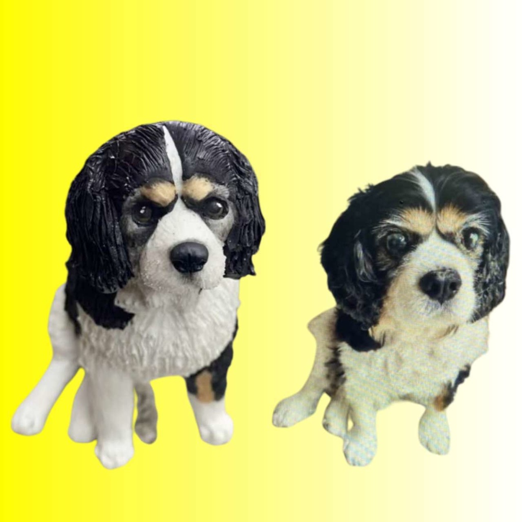 【受注作製】うちの子 写真入り そっくり人形❤ペット フィギュア、犬置物、 名入れ 愛犬 立体肖像画 似顔絵❤犬猫人形、ペットロス、メモリアル、ねこちゃん、誕生日、うちのこ記念日、ペットギフト