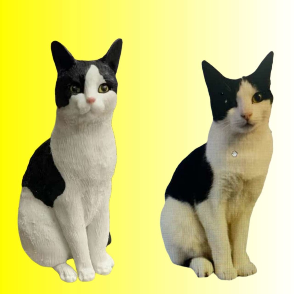 【受注作製】うちの子 写真入り そっくり人形❤ペット フィギュア、猫置物、名入れ 愛猫 立体肖像画 似顔絵❤犬猫人形、ペットロス、メモリアル、ねこちゃん、誕生日、うちのこ記念日、ペットギフト