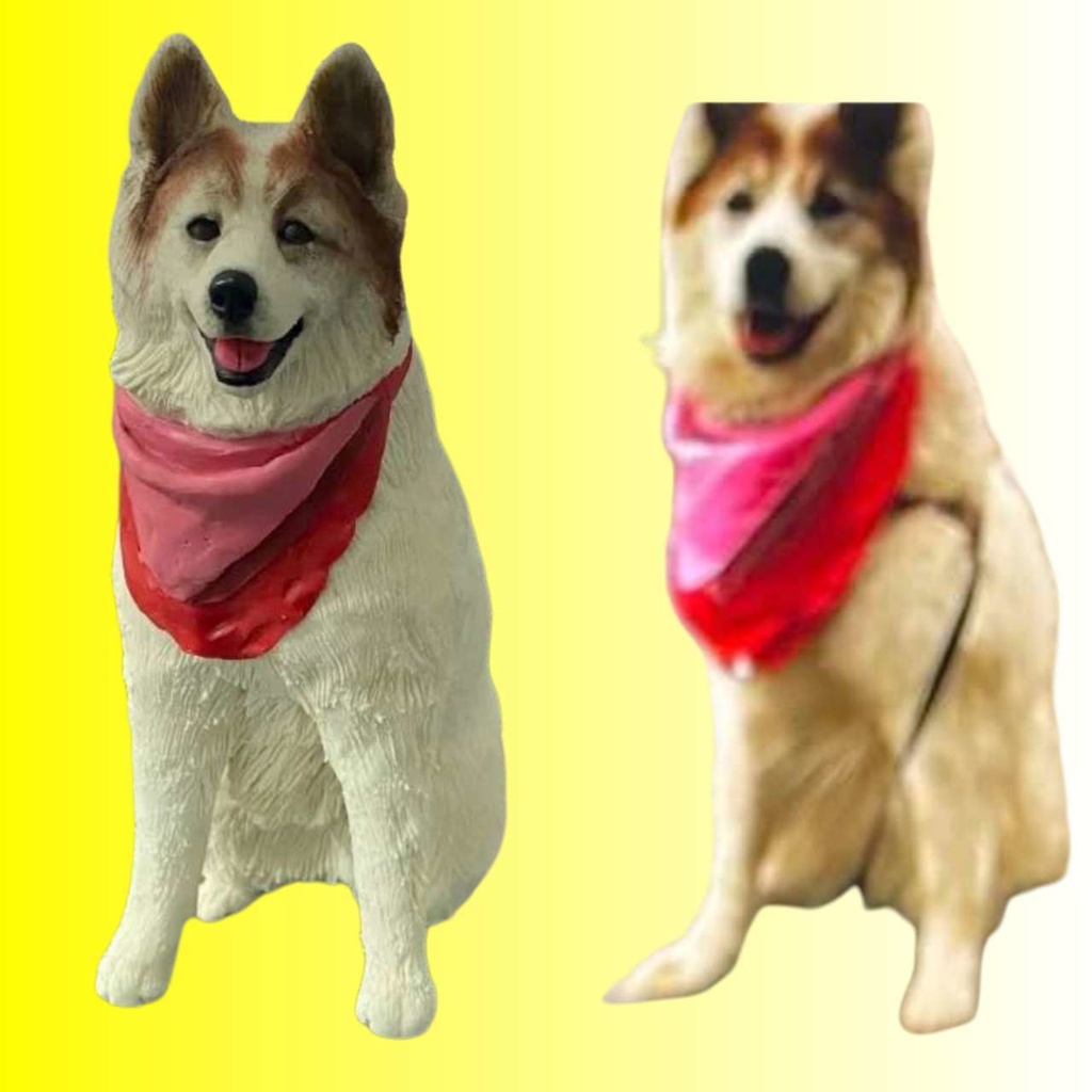 【受注作製】うちの子 写真入り そっくり人形❤ペット フィギュア、犬置物、 名入れ 愛犬 立体肖像画 似顔絵❤犬猫人形、ペットロス、メモリアル、ねこちゃん、誕生日、うちのこ記念日、ペットギフト