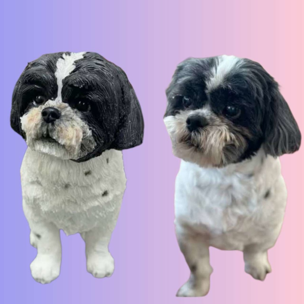 【受注作製】うちの子 写真入り そっくり人形❤ペット フィギュア、犬置物、 名入れ 愛犬 立体肖像画 似顔絵❤犬猫人形、ペットロス、メモリアル、ねこちゃん、誕生日、うちのこ記念日、ペットギフト