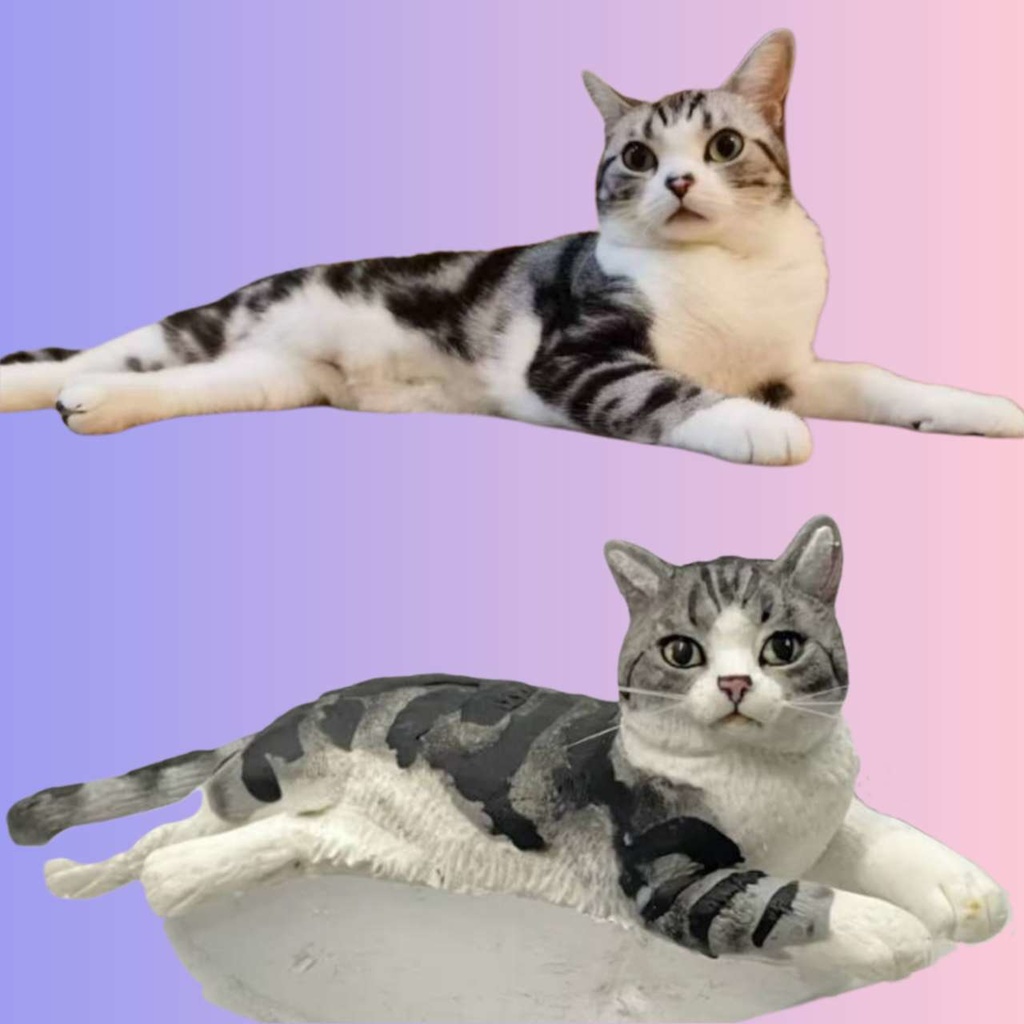 【受注作製】うちの子 写真入り そっくり人形❤ペット フィギュア、猫置物、名入れ 愛猫 立体肖像画 似顔絵❤犬猫人形、ペットロス、メモリアル、ねこちゃん、誕生日、うちのこ記念日、ペットギフト