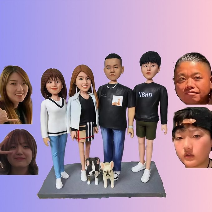 【受注作製】うちの子 写真入り そっくり人形❤ペット フィギュア、犬置物、 名入れ 愛犬 立体肖像画 似顔絵❤犬猫人形、ペットロス、メモリアル、ねこちゃん、誕生日、うちのこ記念日、ペットギフト