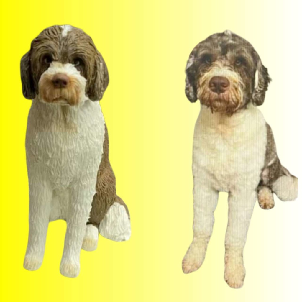 【受注作製】うちの子 写真入り そっくり人形❤ペット フィギュア、犬置物、 名入れ 愛犬 立体肖像画 似顔絵❤犬猫人形、ペットロス、メモリアル、ねこちゃん、誕生日、うちのこ記念日、ペットギフト