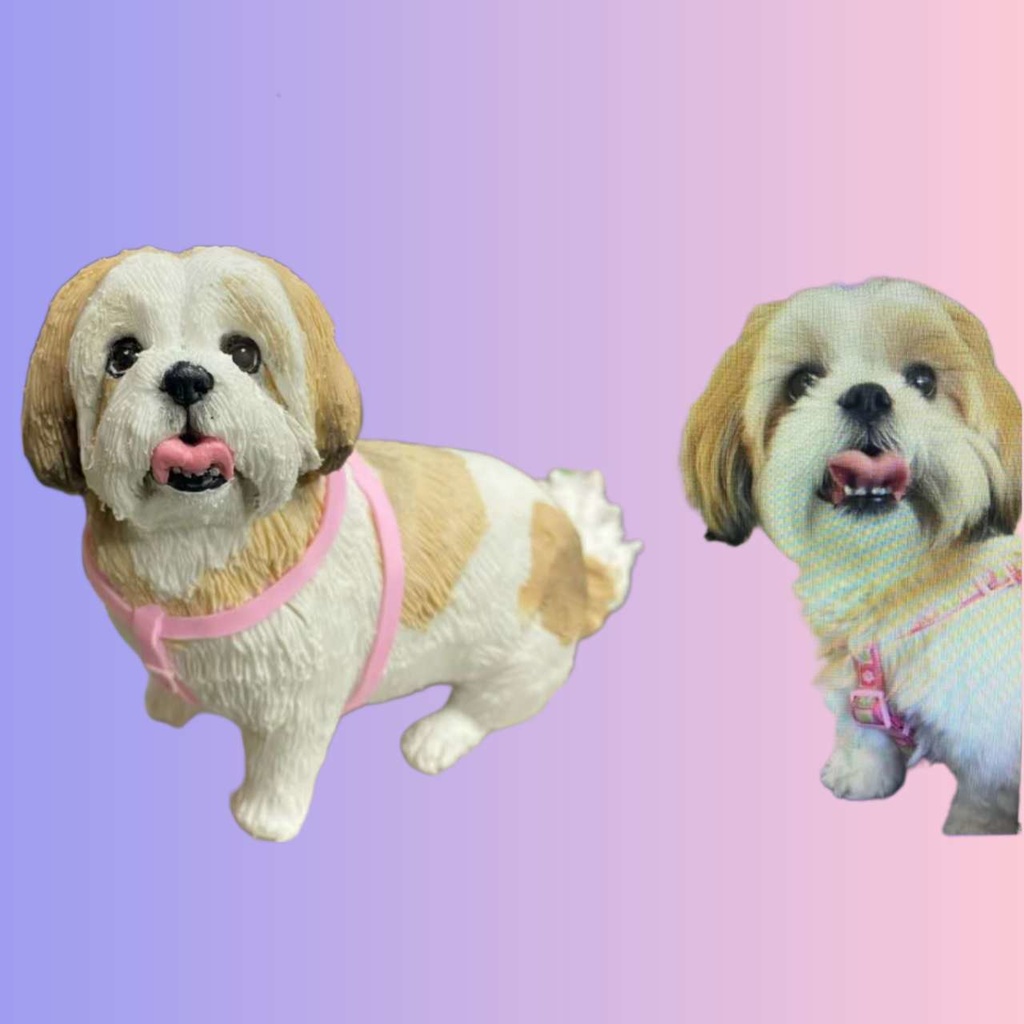 【受注作製】うちの子 写真入り そっくり人形❤ペット フィギュア、犬置物、 名入れ 愛犬 立体肖像画 似顔絵❤犬猫人形、ペットロス、メモリアル、ねこちゃん、誕生日、うちのこ記念日、ペットギフト