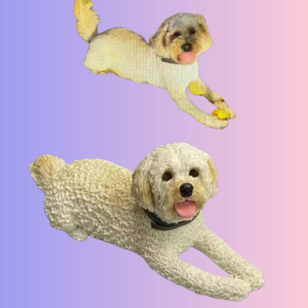 【受注作製】うちの子 写真入り そっくり人形❤ペット フィギュア、犬置物、 名入れ 愛犬 立体肖像画 似顔絵❤犬猫人形、ペットロス、メモリアル、ねこちゃん、誕生日、うちのこ記念日、ペットギフト